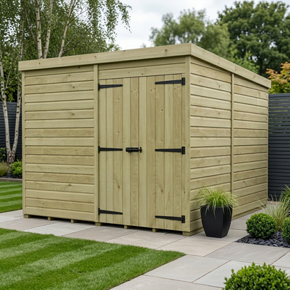 8 x 9 Pent Shed (Double Door, No Windows) - Pent Shed