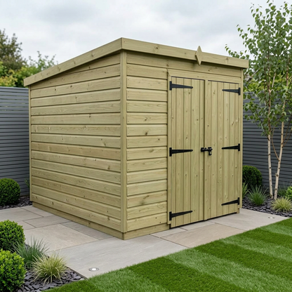 6 x 10 Pent Shed (Double Door, No Windows) - Pent Shed