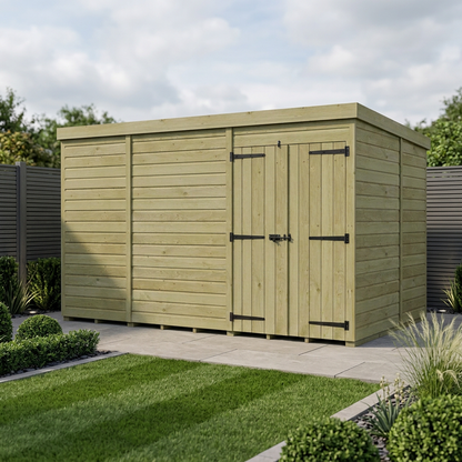 13 x 9 Pent Shed (Double Door, No Windows) - Pent Shed