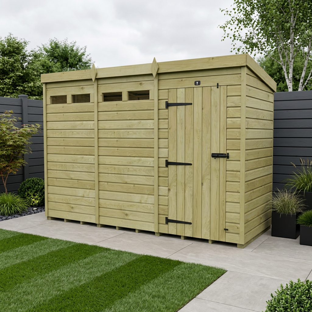 12 x 4 Security Pent Shed - Security Pent Shed