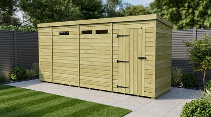13 x 4 Security Pent Shed - view 2