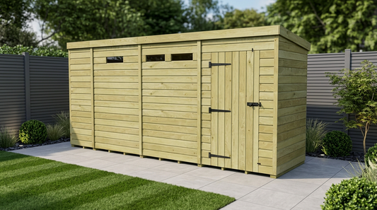 13 x 4 Security Pent Shed - view 2