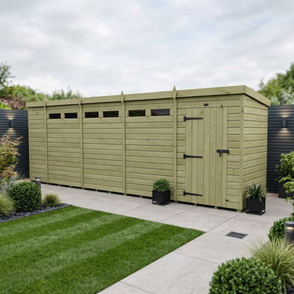 18 x 4 Security Pent Shed - Security Pent Shed