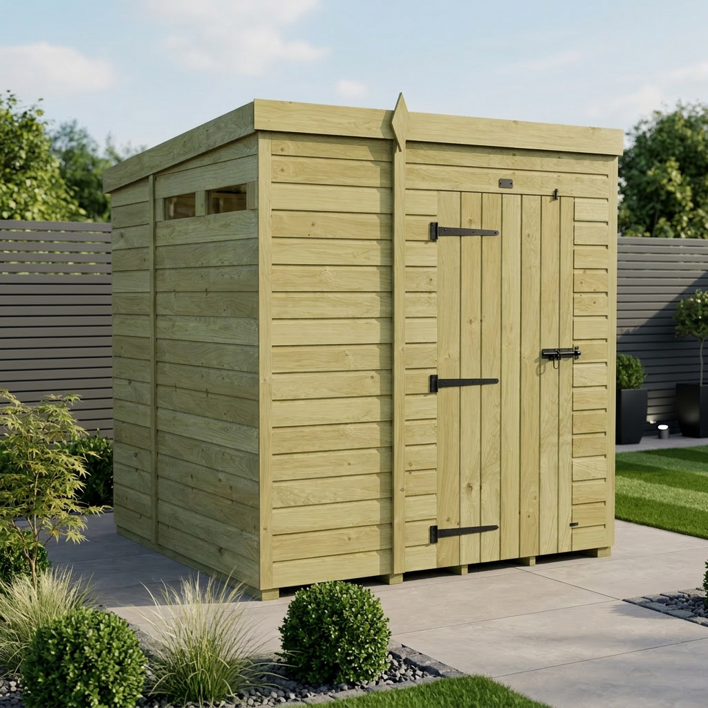 7 x 6  Security Pent Shed - Security Pent Shed
