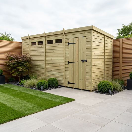 13 x 6  Security Pent Shed - Security Pent Shed