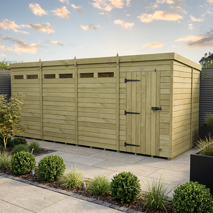 16 x 6  Security Pent Shed - Security Pent Shed