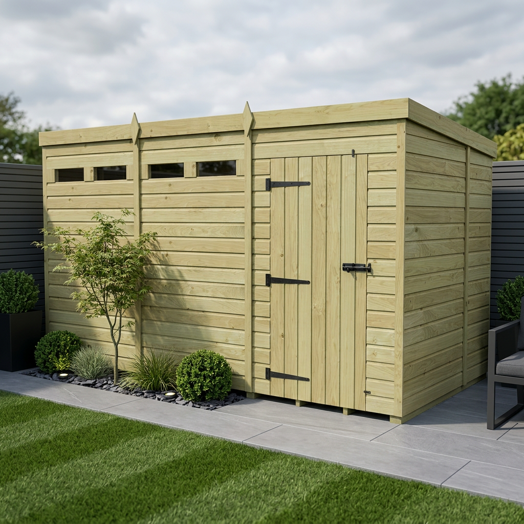 12 x 6  Security Pent Shed - view 2