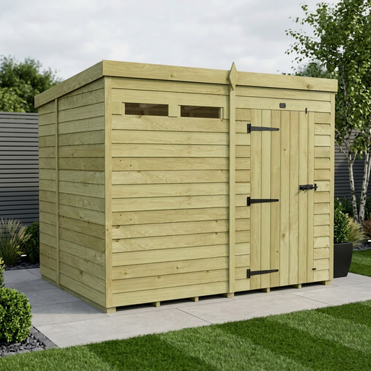 8 x 7 Security Pent Shed - view 2