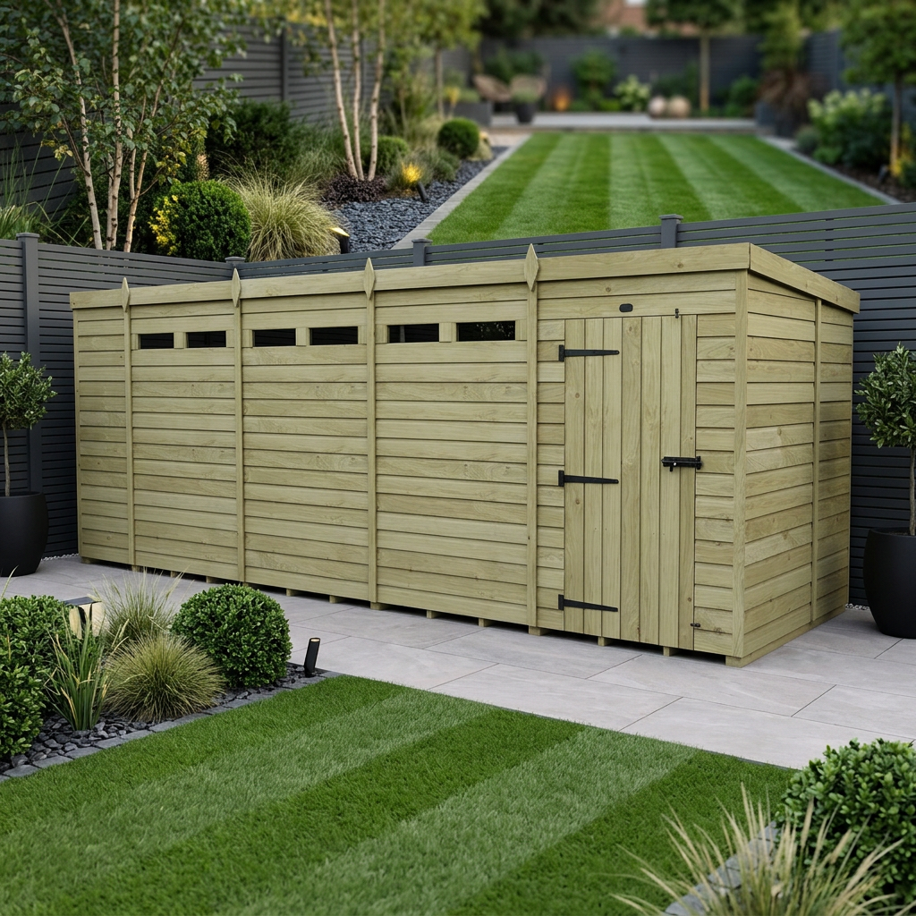 18 x 7 Security Pent Shed - Security Pent Shed