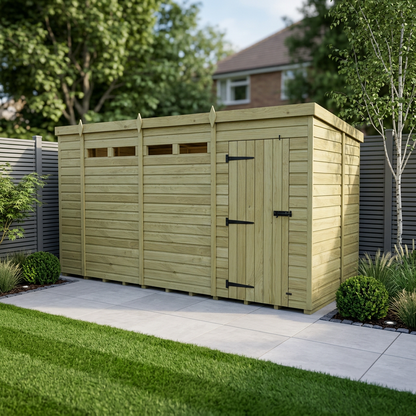 14 x 6  Security Pent Shed - Security Pent Shed