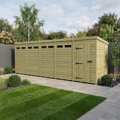 20 x 6  Security Pent Shed - Security Pent Shed