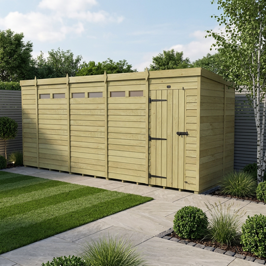 19 x 7 Security Pent Shed - view 2