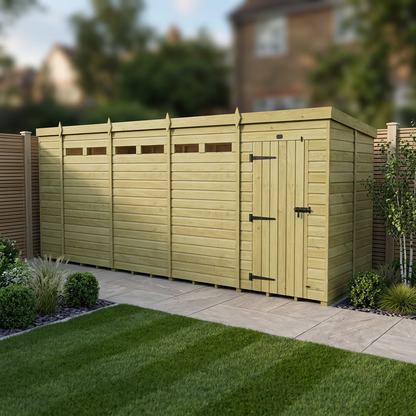 17 x 6  Security Pent Shed - Security Pent Shed
