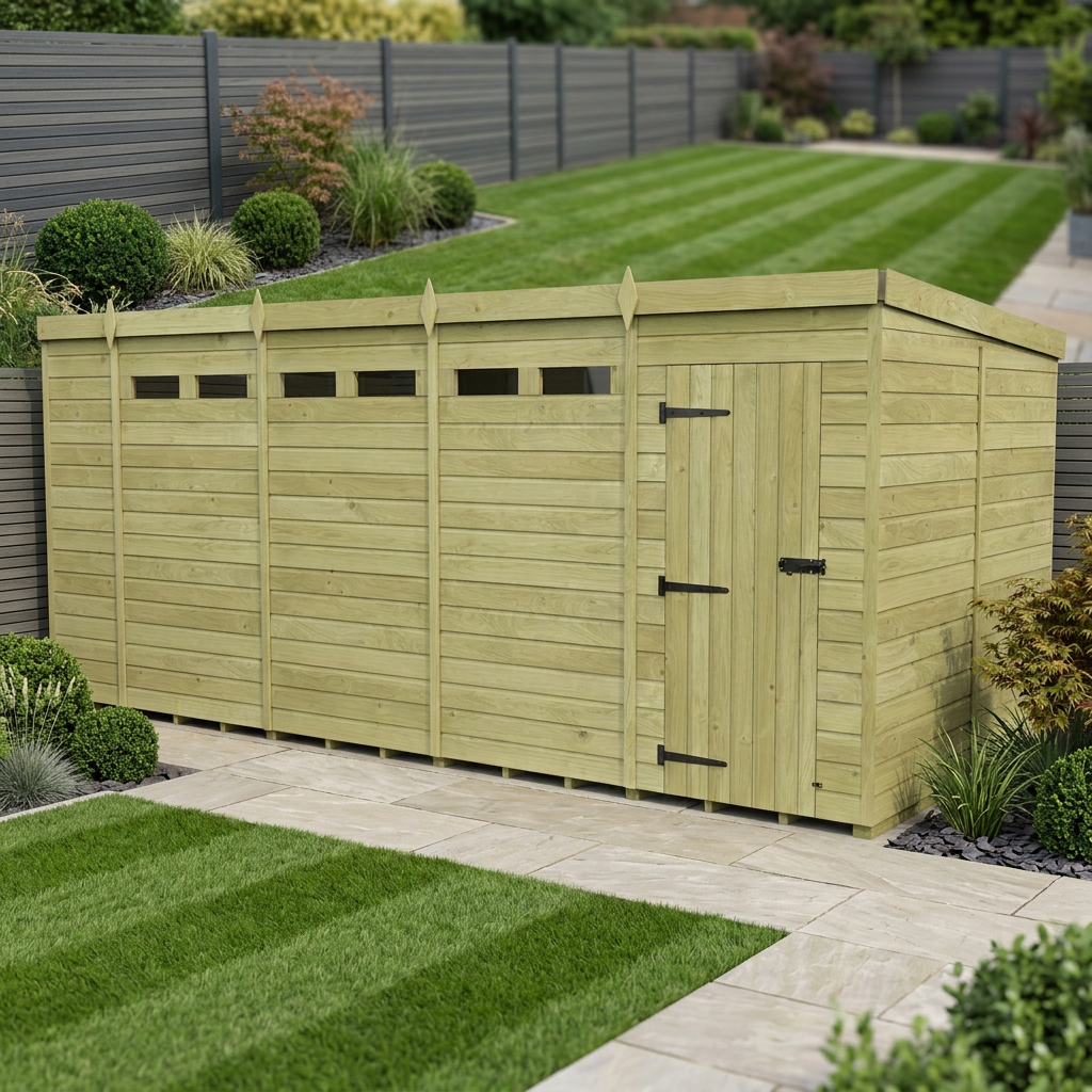 19 x 8 Security Pent Shed - Security Pent Shed