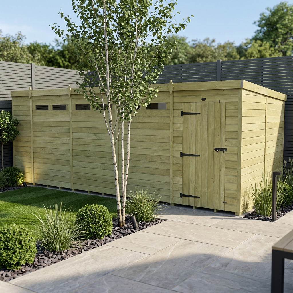 18 x 8 Security Pent Shed - Security Pent Shed