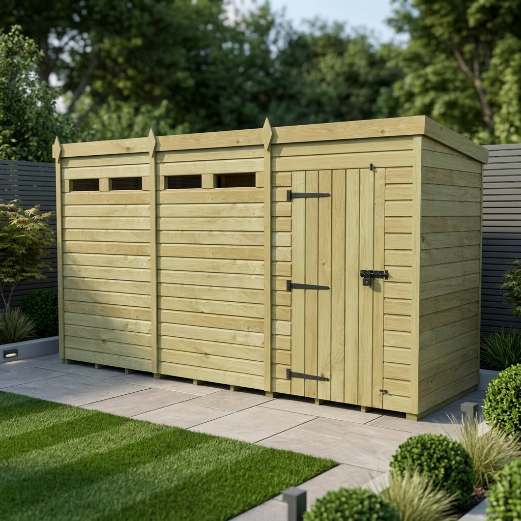 13 x 7 Security Pent Shed - Security Pent Shed