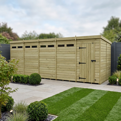 20 x 8 Security Pent Shed - Security Pent Shed