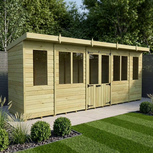 18 x 4 Pent Summer House - Pent Summer House