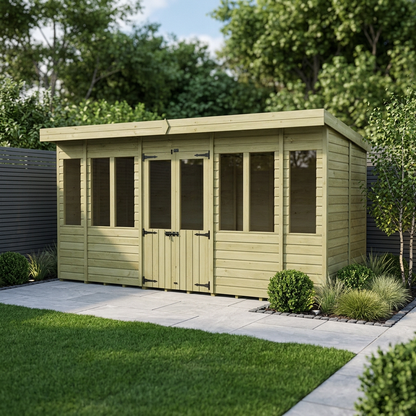 16 x 7 Pent Summer House - Pent Summer House
