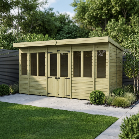16 x 7 Pent Summer House - Pent Summer House