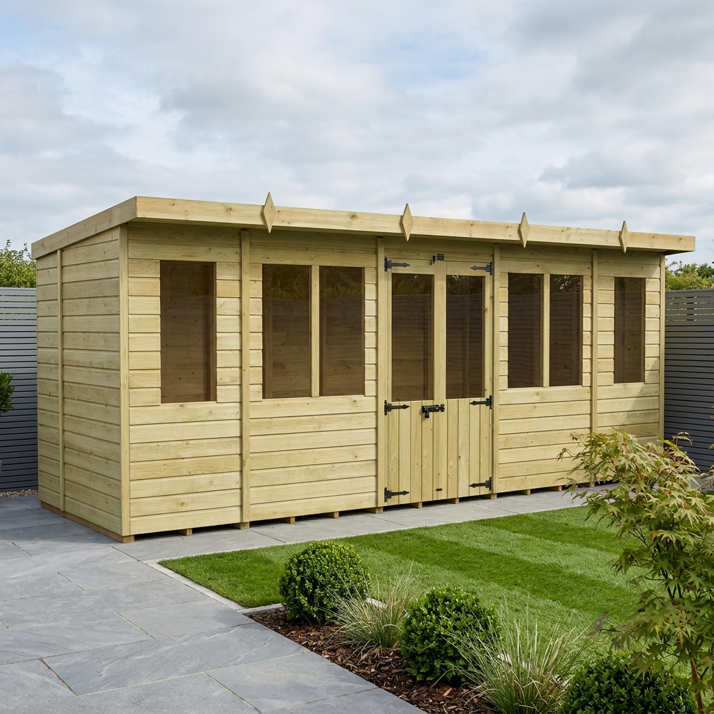 18 x 7 Pent Summer House - view 2