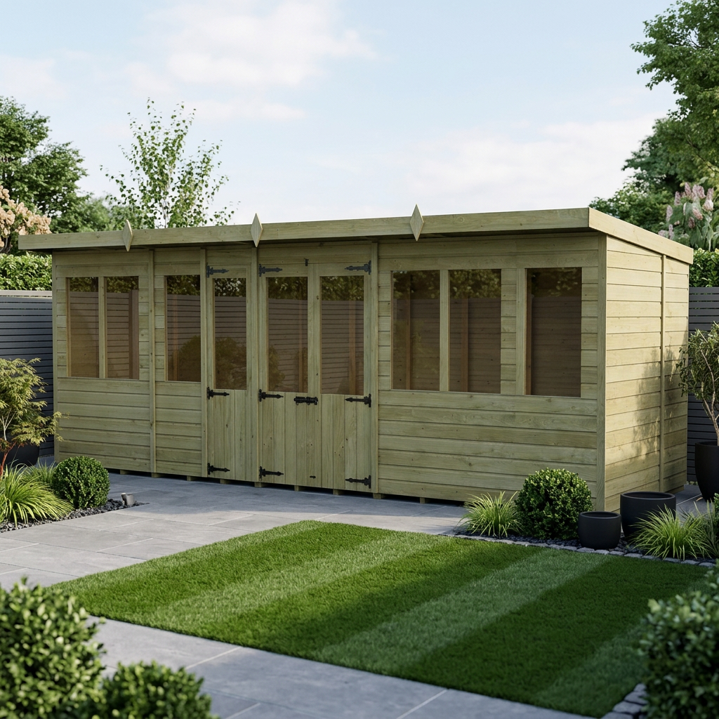 20 x 5 Pent Summer House - Pent Summer House