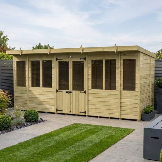 16 x 6 Pent Summer House - Pent Summer House