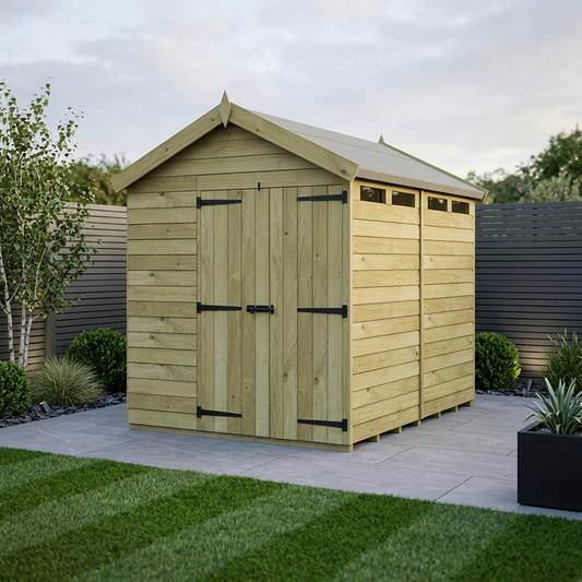 8 x 7 Apex Security Shed - Security Apex Shed