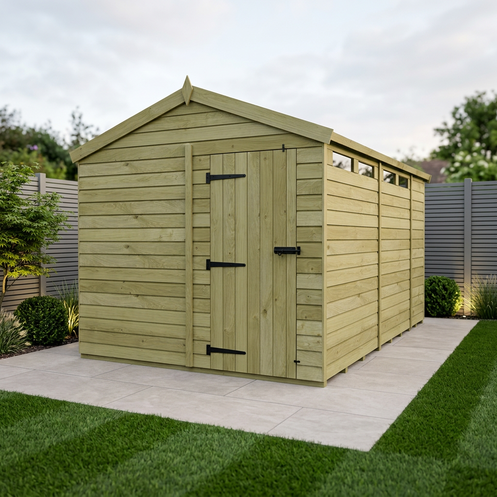 8 x 15  Apex Security Shed - Security Apex Shed