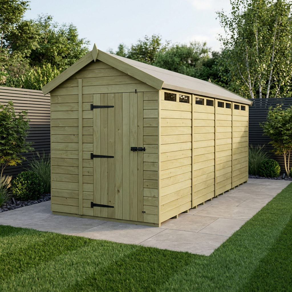 6 x 17 Apex Security Shed - Security Apex Shed