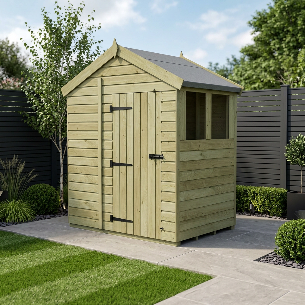 7 x 4 Apex Shed (Single Door, With Windows) - Apex Shed