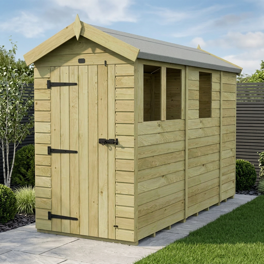 4 x 9 Apex Shed (Single Door, With Windows) - Apex Shed