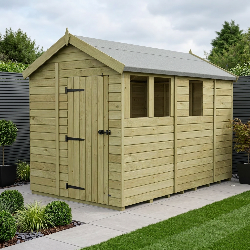 6 x 9 Apex Shed (Single Door, With Windows) - Apex Shed