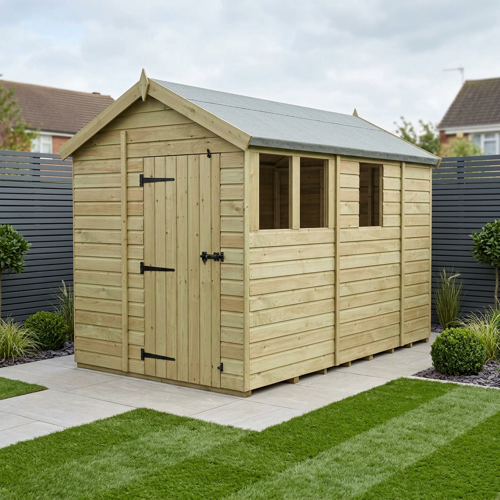 7 x 9 Apex Shed (Single Door, With Windows) - Apex Shed