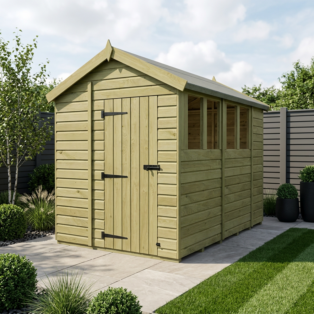 6 x 10 Apex Shed (Single Door, With Windows) - Apex Shed