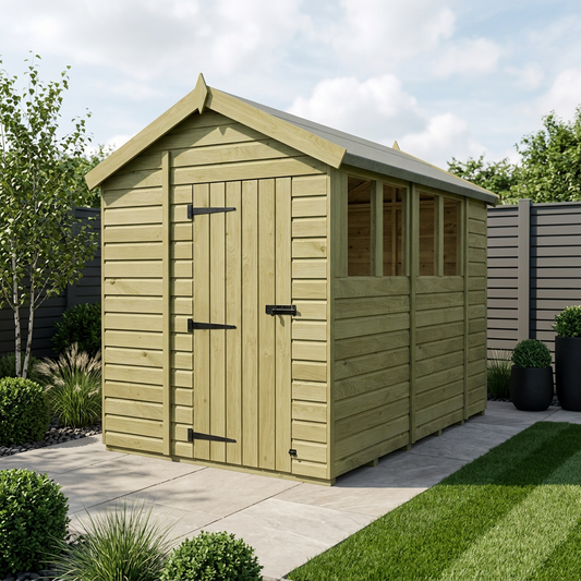 6 x 10 Apex Shed (Single Door, With Windows) - Apex Shed