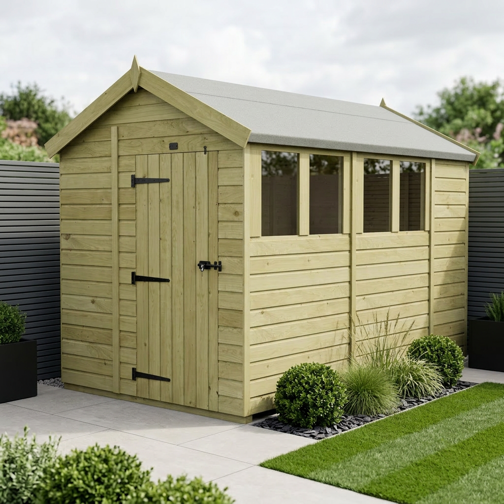 7 x 11 Apex Shed (Single Door, With Windows) - Apex Shed