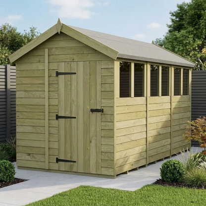6 x 12 Apex Shed (Single Door, With Windows) - Apex Shed