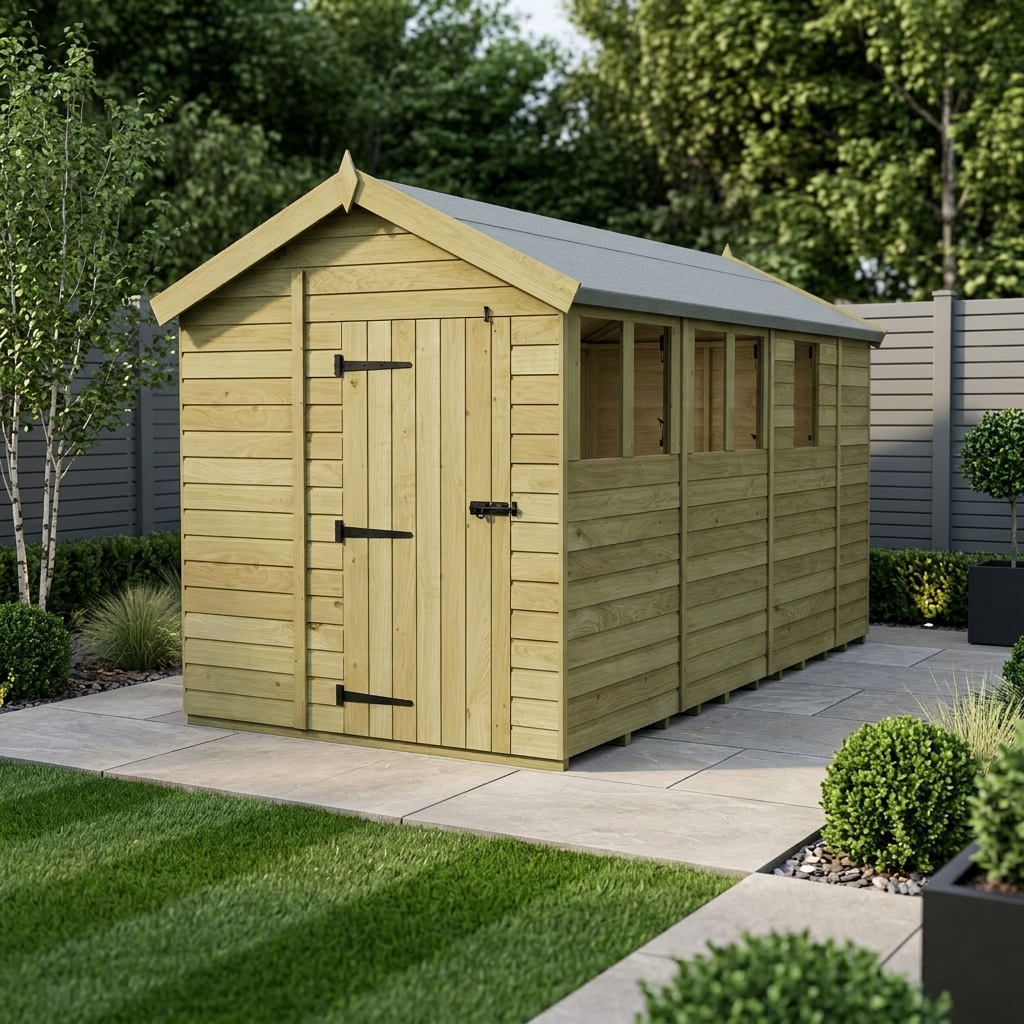 6 x 13 Apex Shed (Single Door, With Windows) - Apex Shed