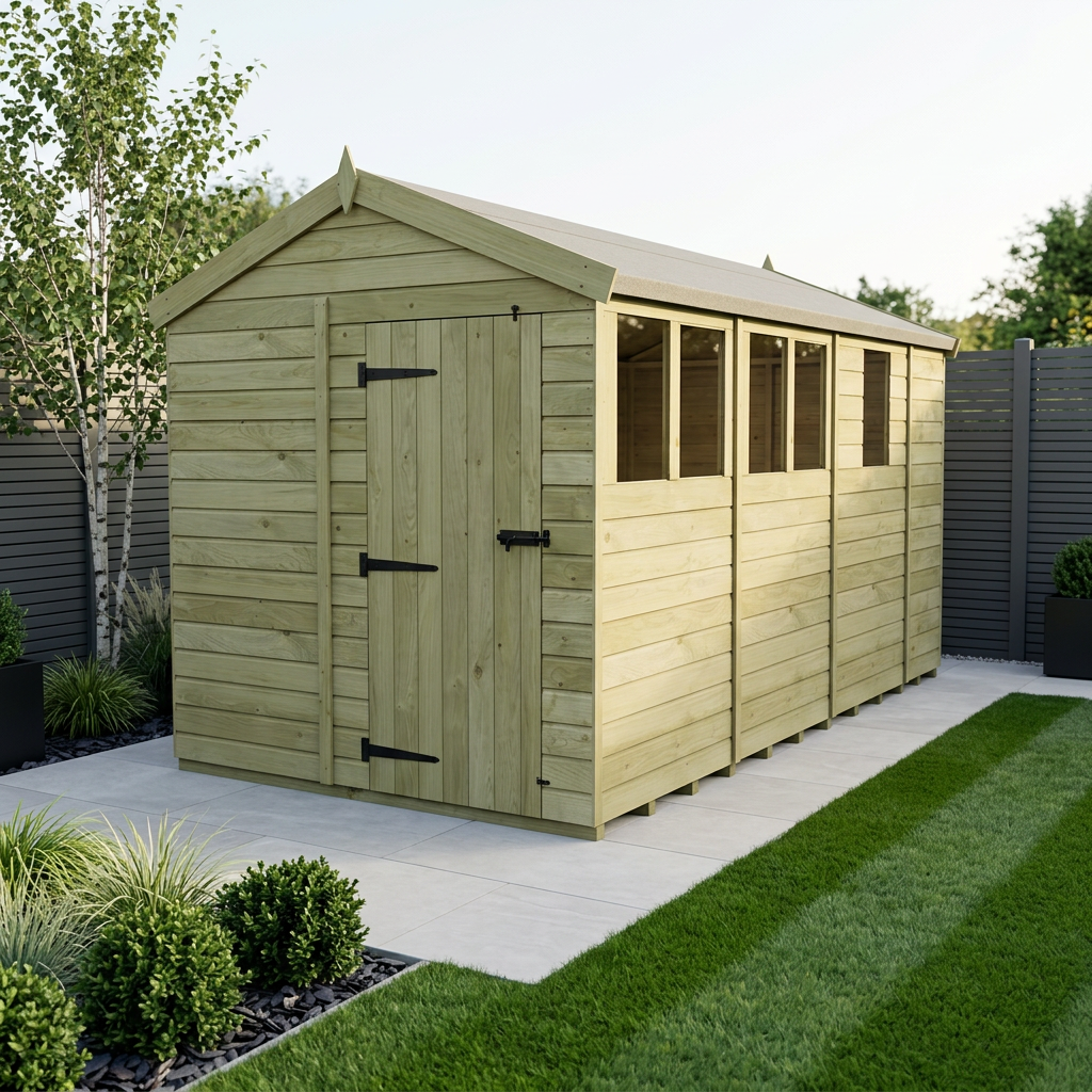 8 x 13 Apex Shed (Single Door, With Windows) - Apex Shed