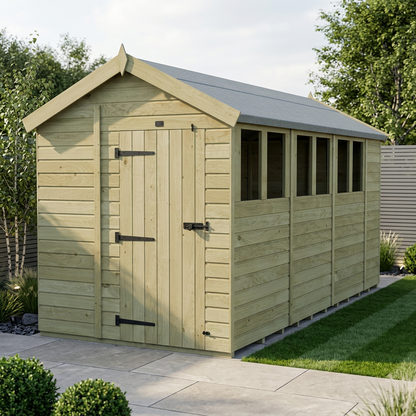 6 x 14 Apex Shed (Single Door, With Windows) - Apex Shed