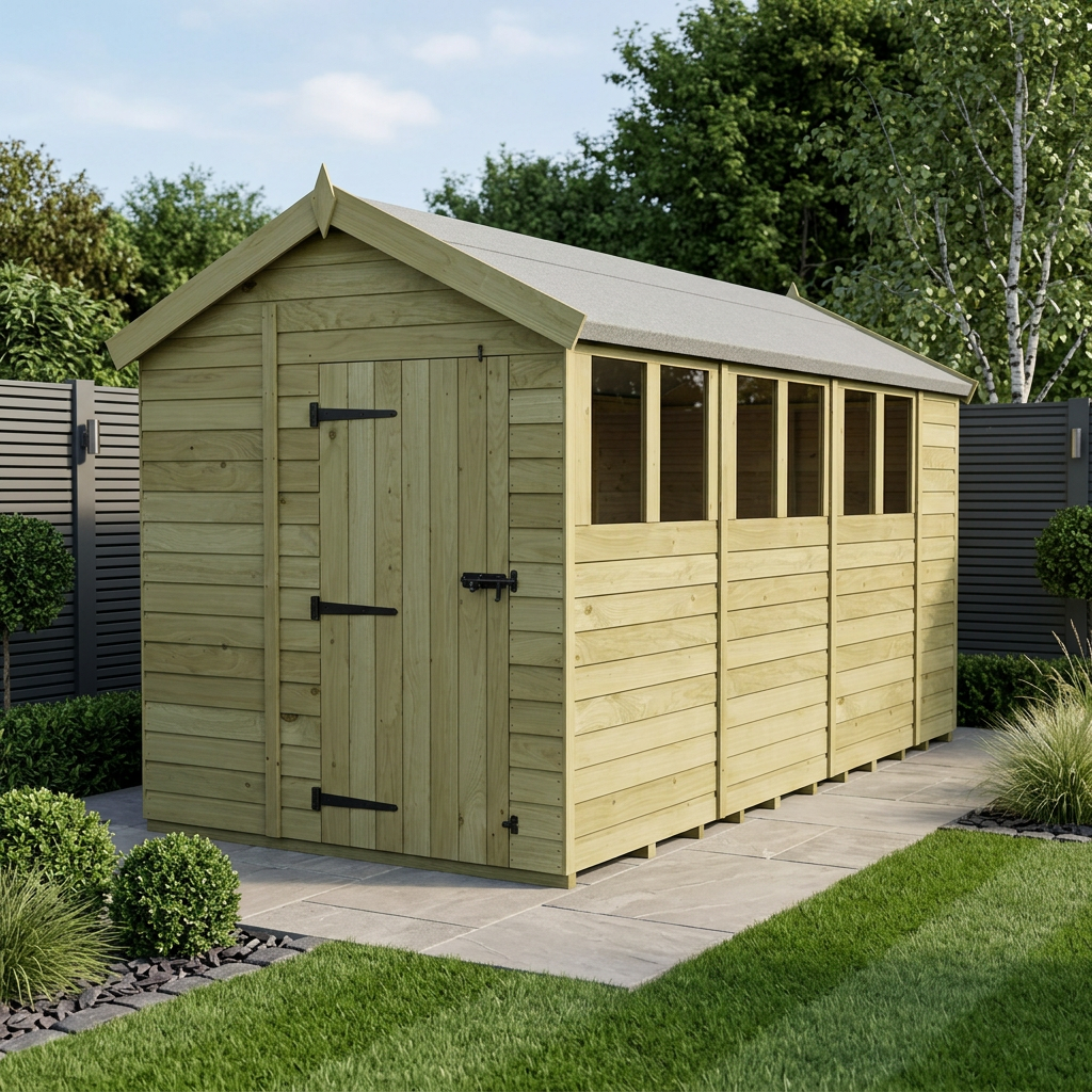7 x 14 Apex Shed (Single Door, With Windows) - Apex Shed