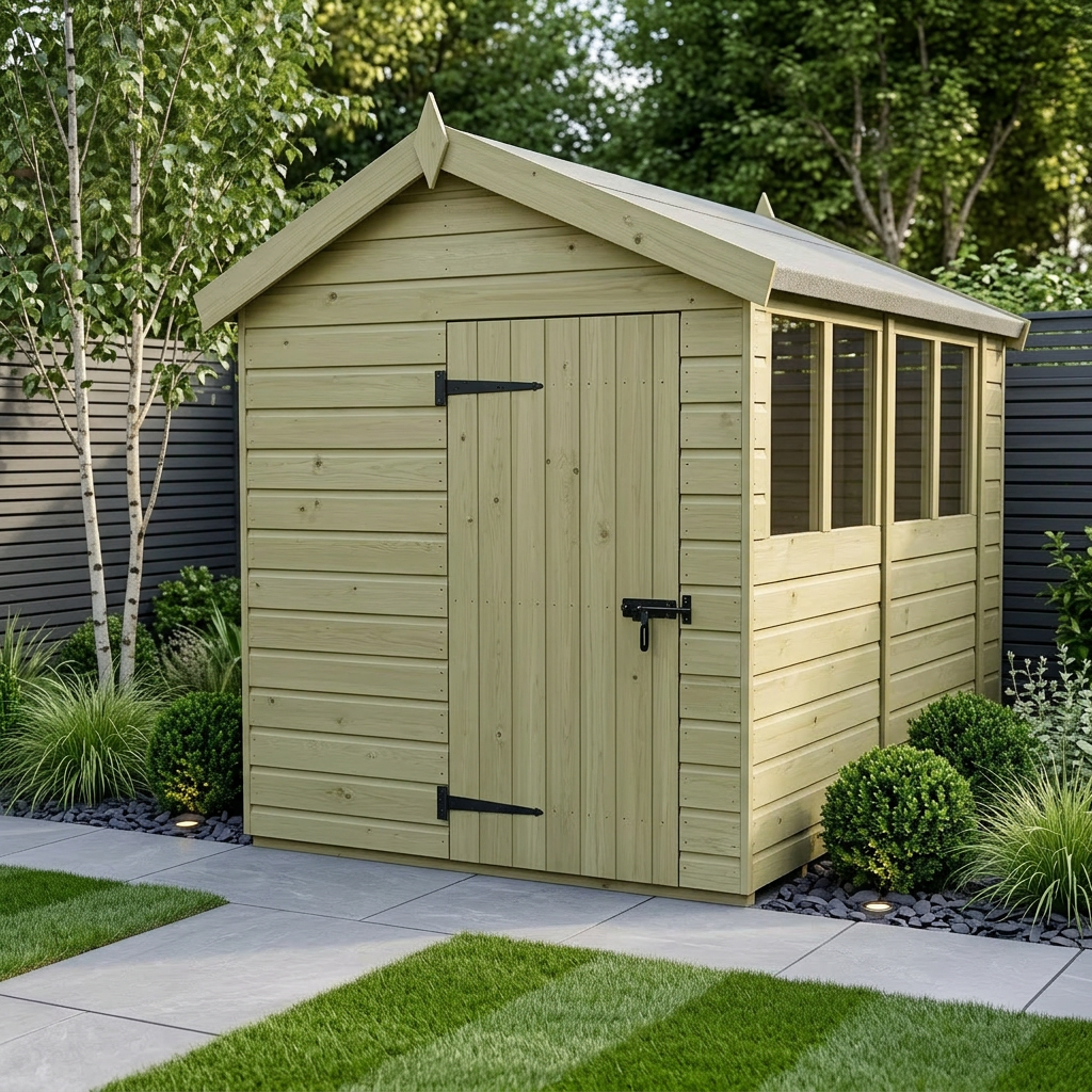 8 x 10 Apex Shed (Single Door, With Windows) - Apex Shed