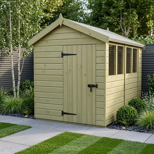 8 x 10 Apex Shed (Single Door, With Windows) - Apex Shed