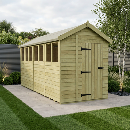 6 x 16 Apex Shed (Single Door, With Windows) - Apex Shed