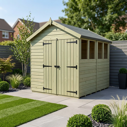 7 x 8 Apex Shed (Double Door, With Windows) - view 2