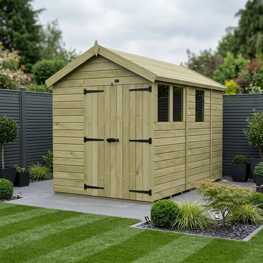 6 x 9 Apex Shed (Double Door, With Windows) - Apex Shed