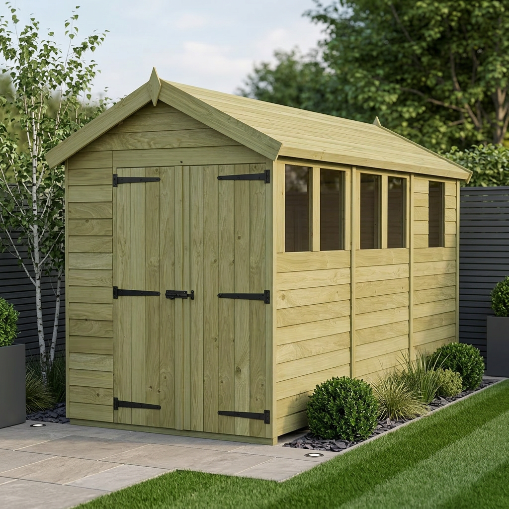 6 x 13 Apex Shed (Double Door, With Windows) - Apex Shed