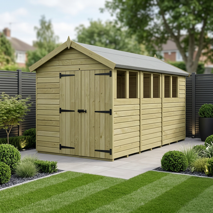 7 x 14 Apex Shed (Double Door, With Windows) - Apex Shed