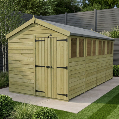 8 x 16 Apex Shed (Double Door, With Windows) - Apex Shed